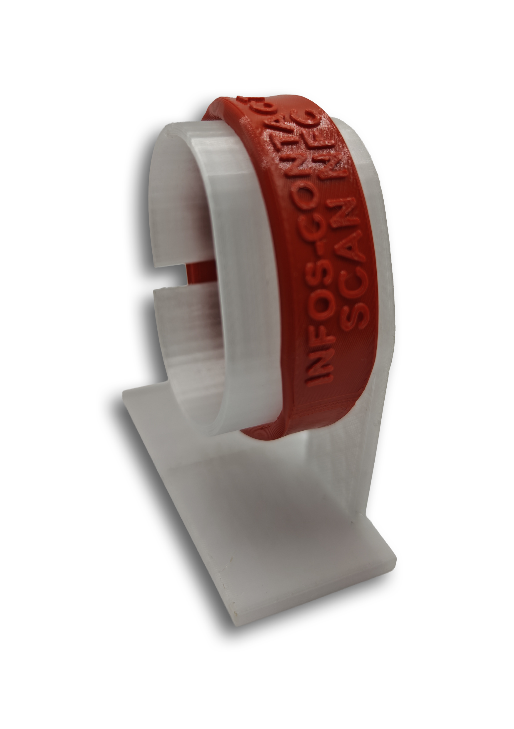 Bracelet PocTag rouge avec puce NFC